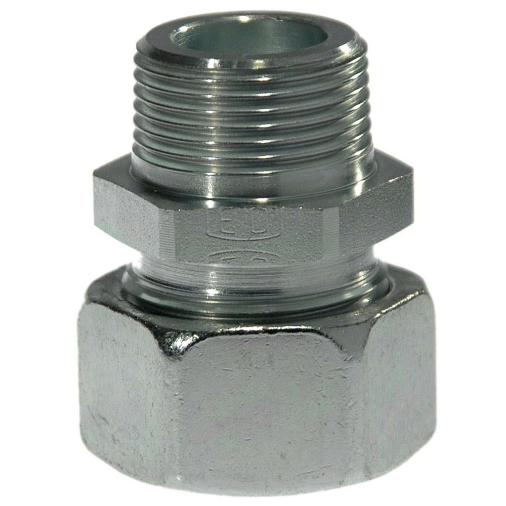 Union droit complet mâle DIN L x mâle BSPT à tourillon - acier série GE-R(KEG) Parker