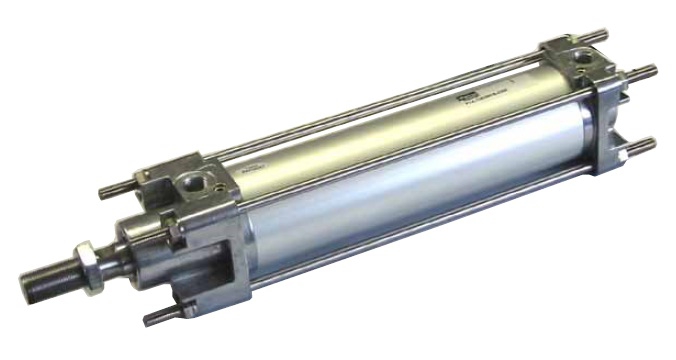Vérin pneumatique CNOMO à tirants diamètre 32 double effet amortissement pneumatique réglable série PXM Parker