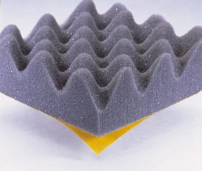 Mousse phonique Strasonic® Polyuréthane alvéolée et adhésivée tenue au feu M4 Paulstra