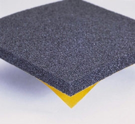 Mousse phonique Strasonic® Caoutchouc cellulaire base EPDM adhésivée tenue au feu FMVSS Paulstra