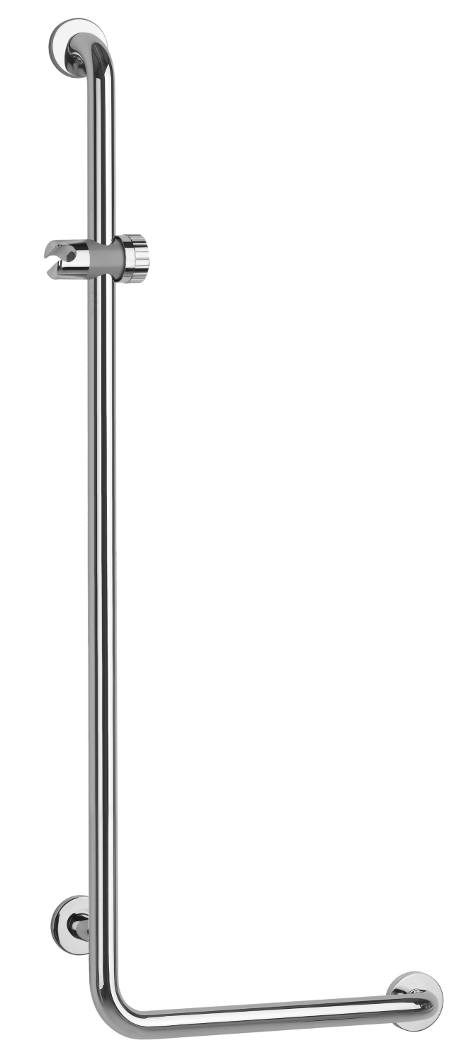 Barre d'appui en L inox poli brillant