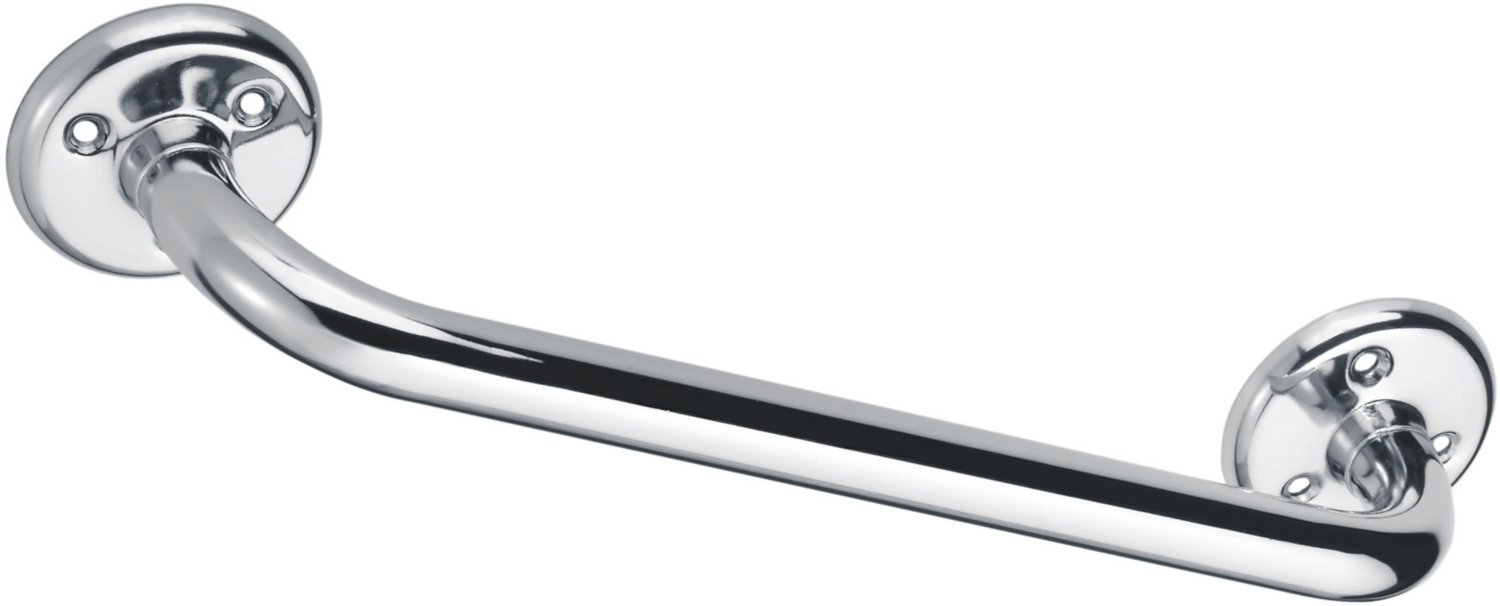 Barre d'appui droite diamètre 25 mm laiton chromé - Fixations apparentes