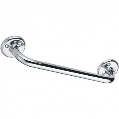 Barre d'appui droite Ø 25 mm laiton chromé - Fixations apparentes Pellet
