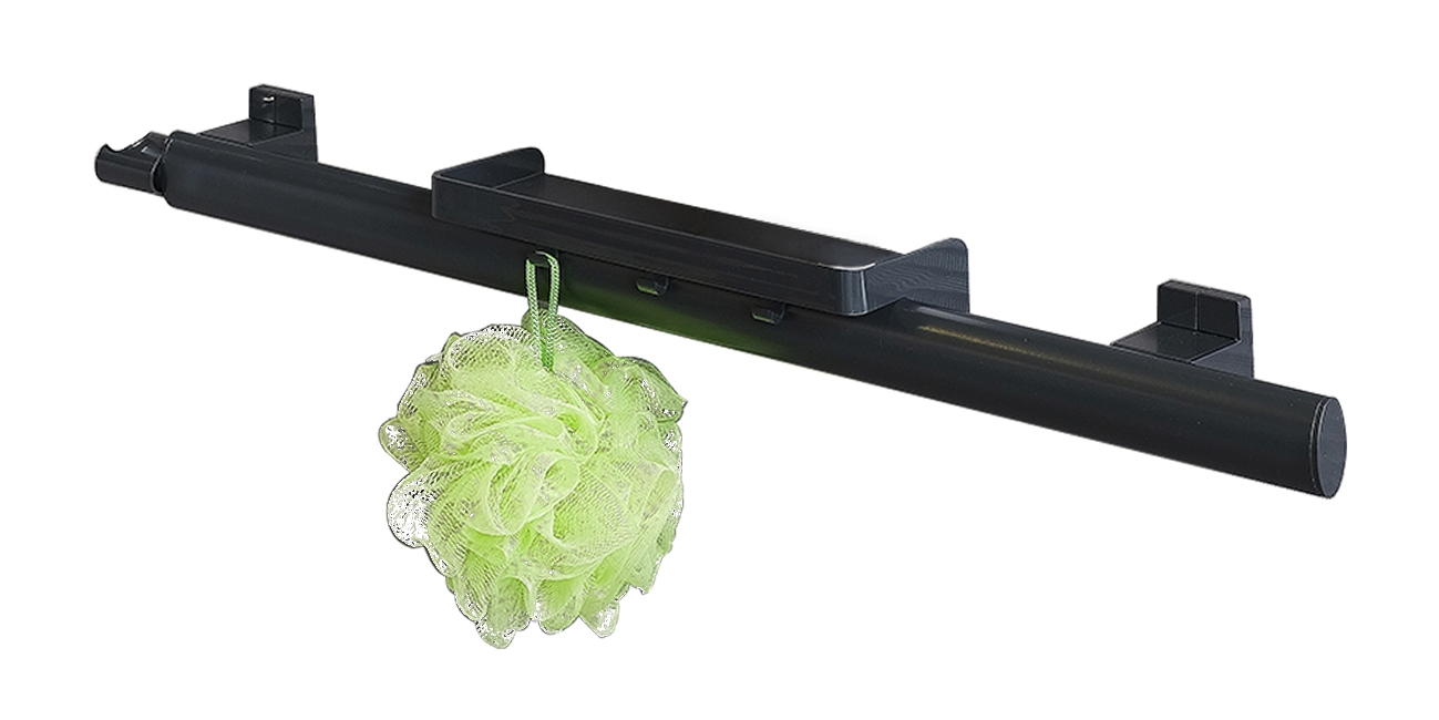 Barre d'appui PMR multifonctions pour douche