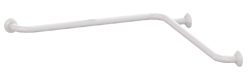 Barre d'appui PMR d'angle intérieur 2 murs diamètre 30 mm aluminium époxy