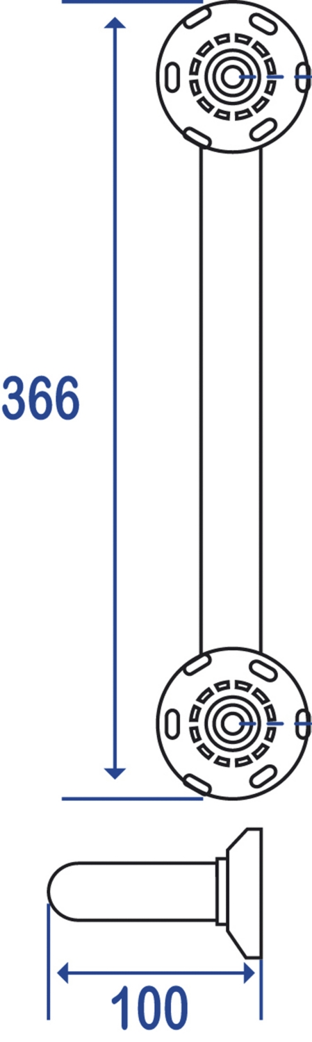Barre d'appui droite Ø 30 mm inox brossé Pellet