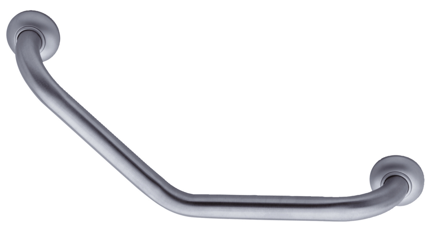 Barre d'appui PMR coudée 135° diamètre 30 mm inox brossé