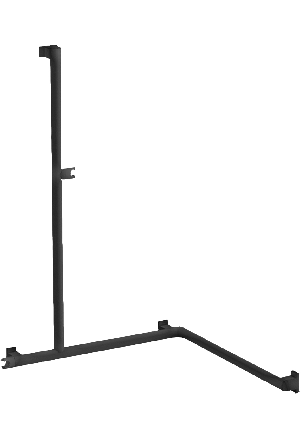 Barre de douche PMR Arsis d'angle en L ou T aluminium époxy gris anthracite