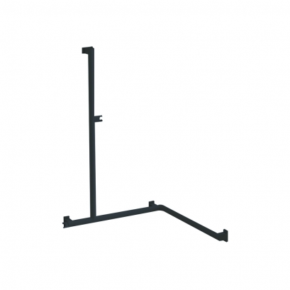 Barre de douche Arsis d'angle en L ou T aluminium époxy gris anthracite 49725 Pellet