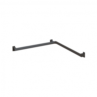 Barre d'appui d'angle 2 murs Arsis aluminium gris anthracite 49731 Pellet