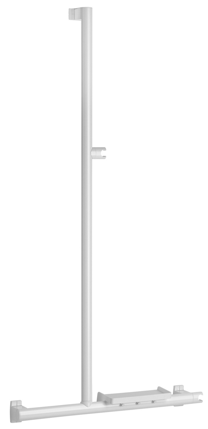 Barre de douche PMR Arsis en L ou T aluminium époxy gris anthracite 49721