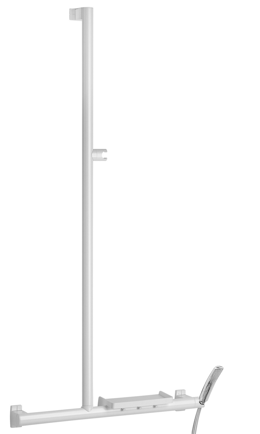  Barre de douche PMR Arsis en L ou T aluminium époxy gris anthracite 49721 