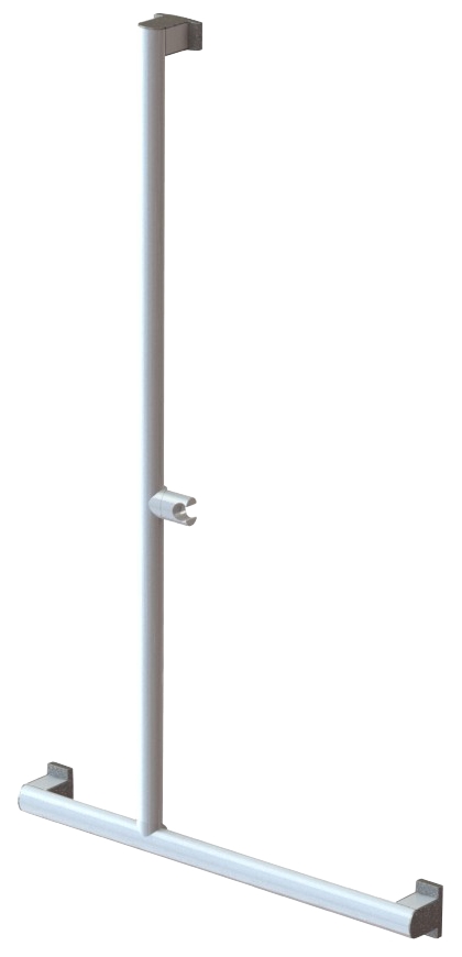  Barre de douche Arsis en L ou T - Blanc 