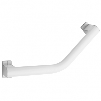 Barre d'appui Arsis coudée 135° aluminium chromé - 2 points de fixation Pellet