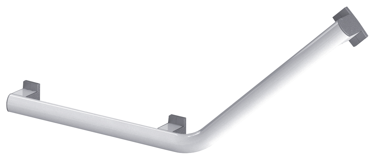Barre d'appui coudée 135° Arsis aluminium Pellet