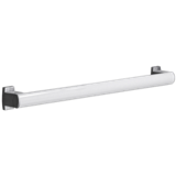  Barre d'appui Arsis droite Ø 38 mm aluminium époxy blanc - Cache-fixations chromés mats 