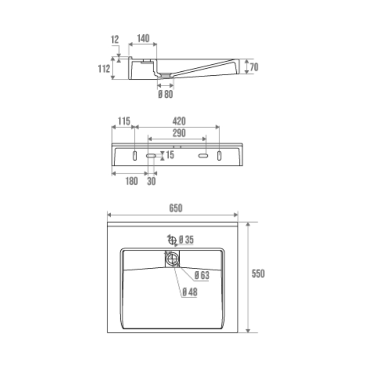 Lavabo pour support réglable - PMR Pellet