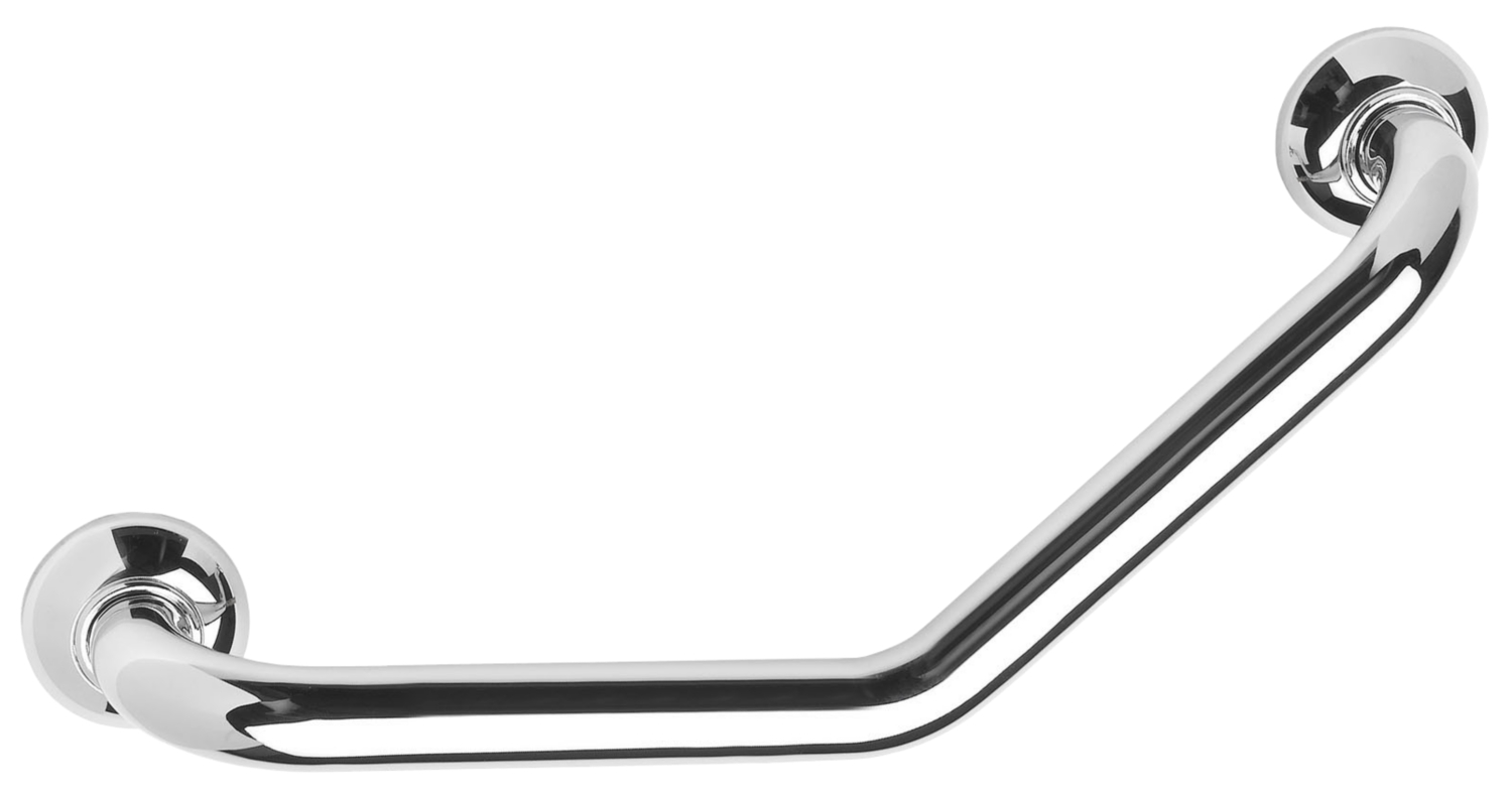Barre d'appui coudée 135° Ø 32 mm laiton chromé Pellet