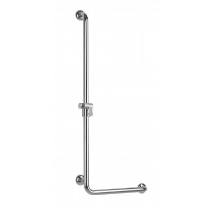 Barre de douche en L laiton chromé 381539 Pellet
