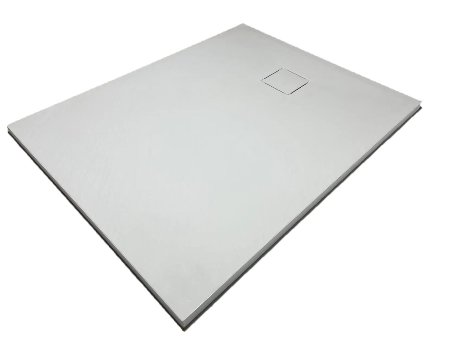 Receveur de douche Fitéo extra-plat rectangulaire antidérapant à poser ou à encastrer ou à surélever gris 160 x 90 cm