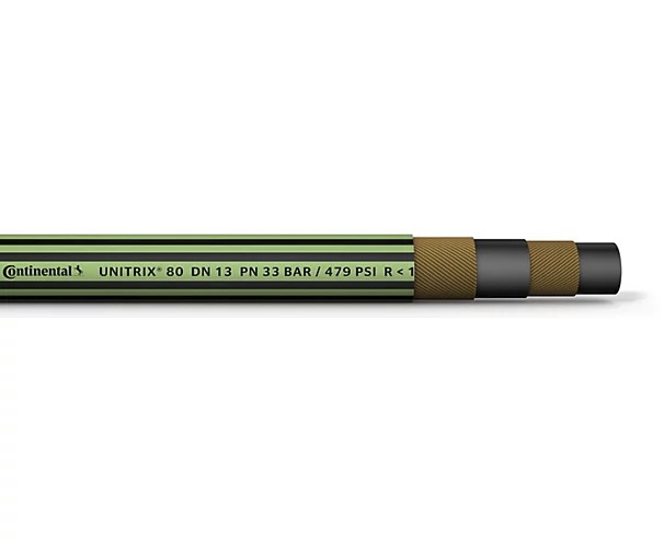 Tuyau Unitrix 80 revêtement NBR noir bande vert olive Continental