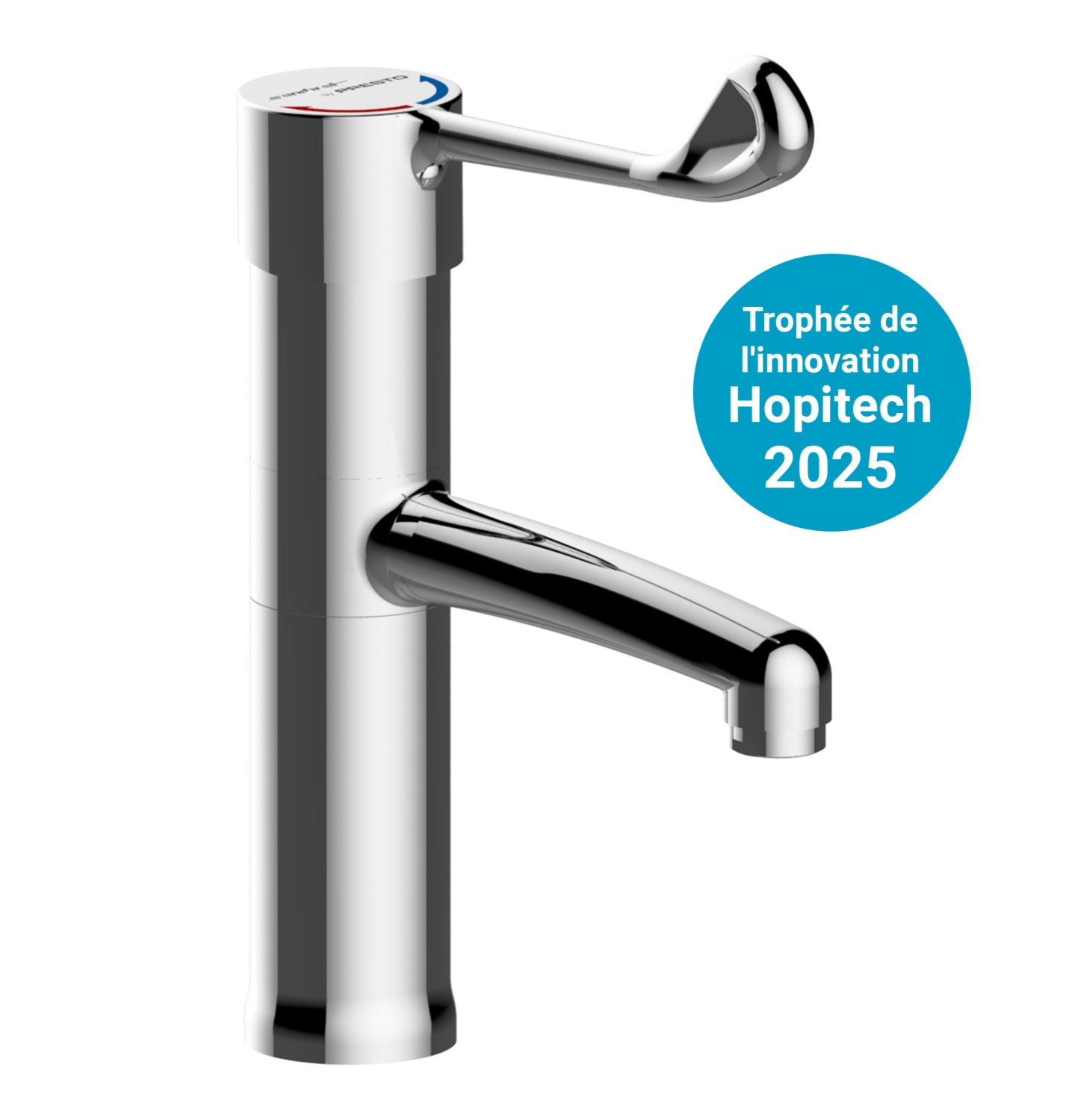 Mitigeur lavabo Modul'Mix Safe+ commande au coude bec fixe ou orientable
