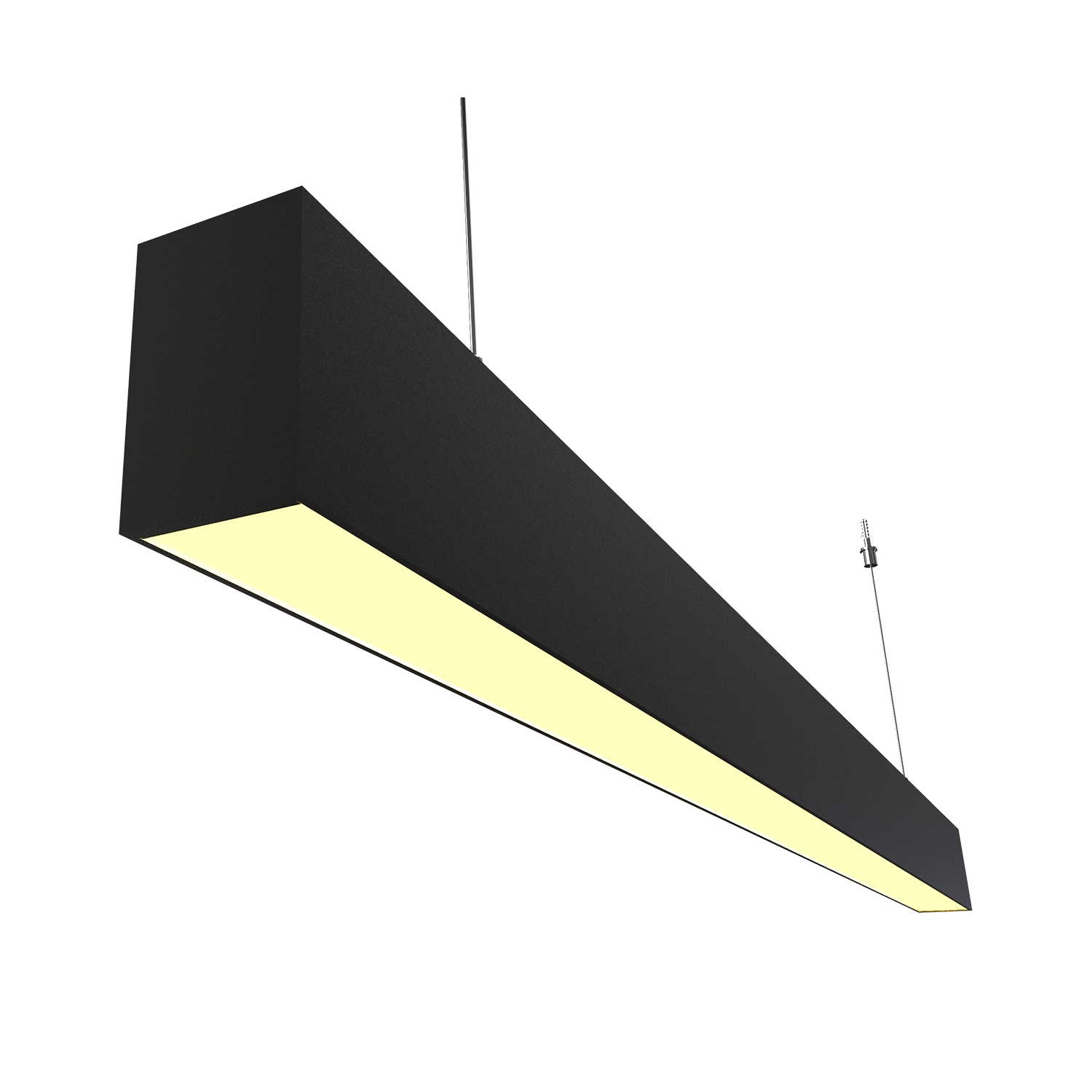 OFFICELINE OPALE PRISM 120-DALI PUSH DIM-28W-3CCT-SUSPENDU-NOIR