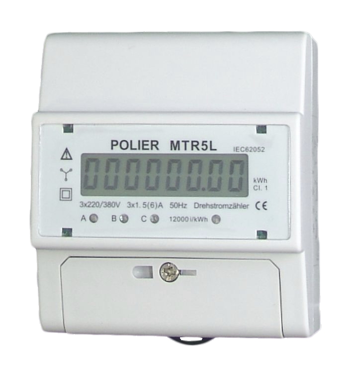 Compteur électrique tétrapolaire pour Transformateur de courant MTR5L Polier