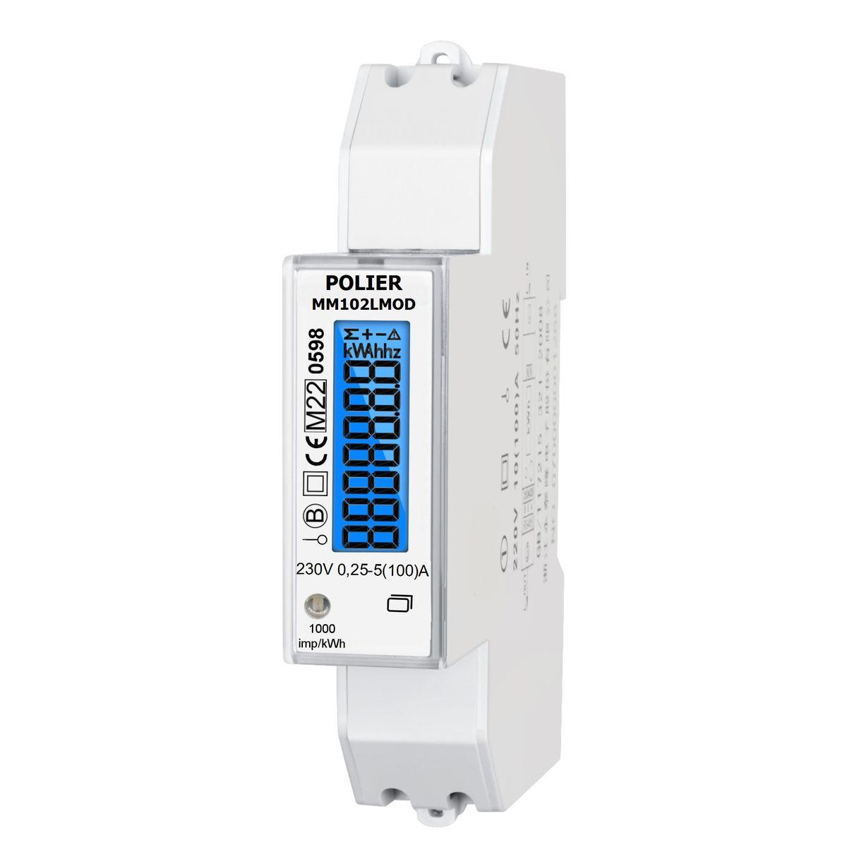 POLIER ZCD126 - Compteur électrique agrée EDF monophasé 90 A Tarif bleu 175  Hz plein taux confo