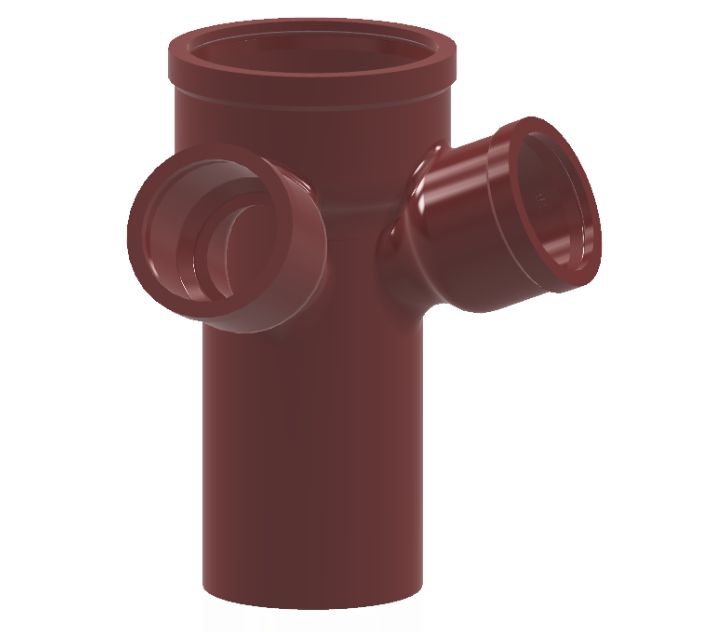 Culotte double d'équerre à 68° fonte SME PAM Saint-Gobain