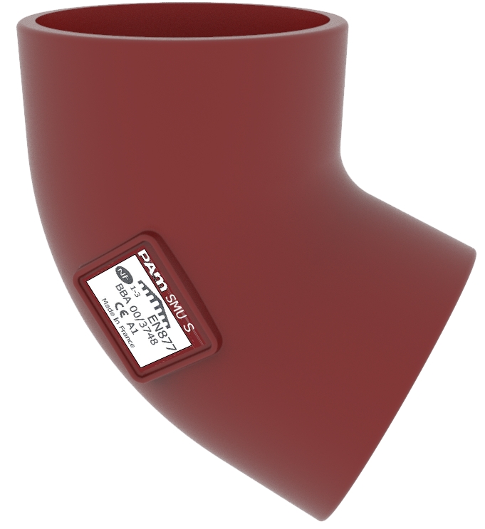 Coude à 68° fonte SMU