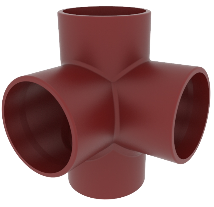 Culotte double d'équerre à 87° fonte SMU