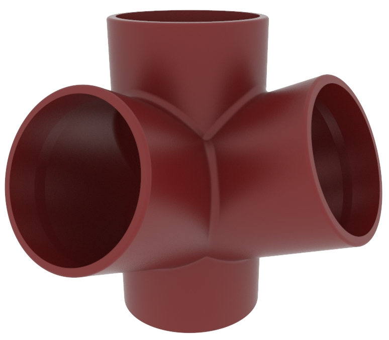 Culotte double d'équerre à 68° fonte SMU