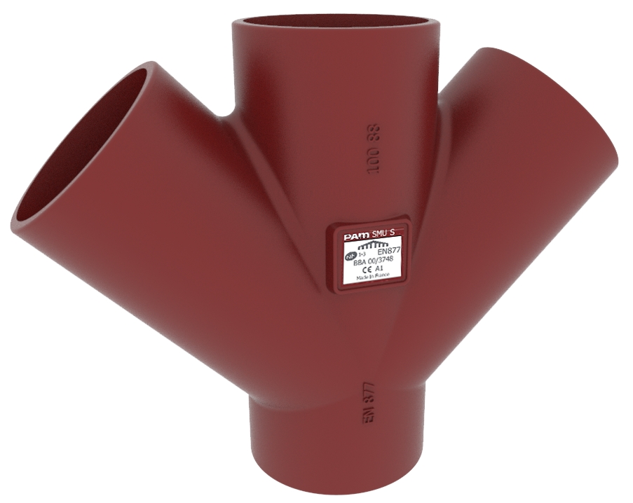 Culotte double à 45° fonte SMU