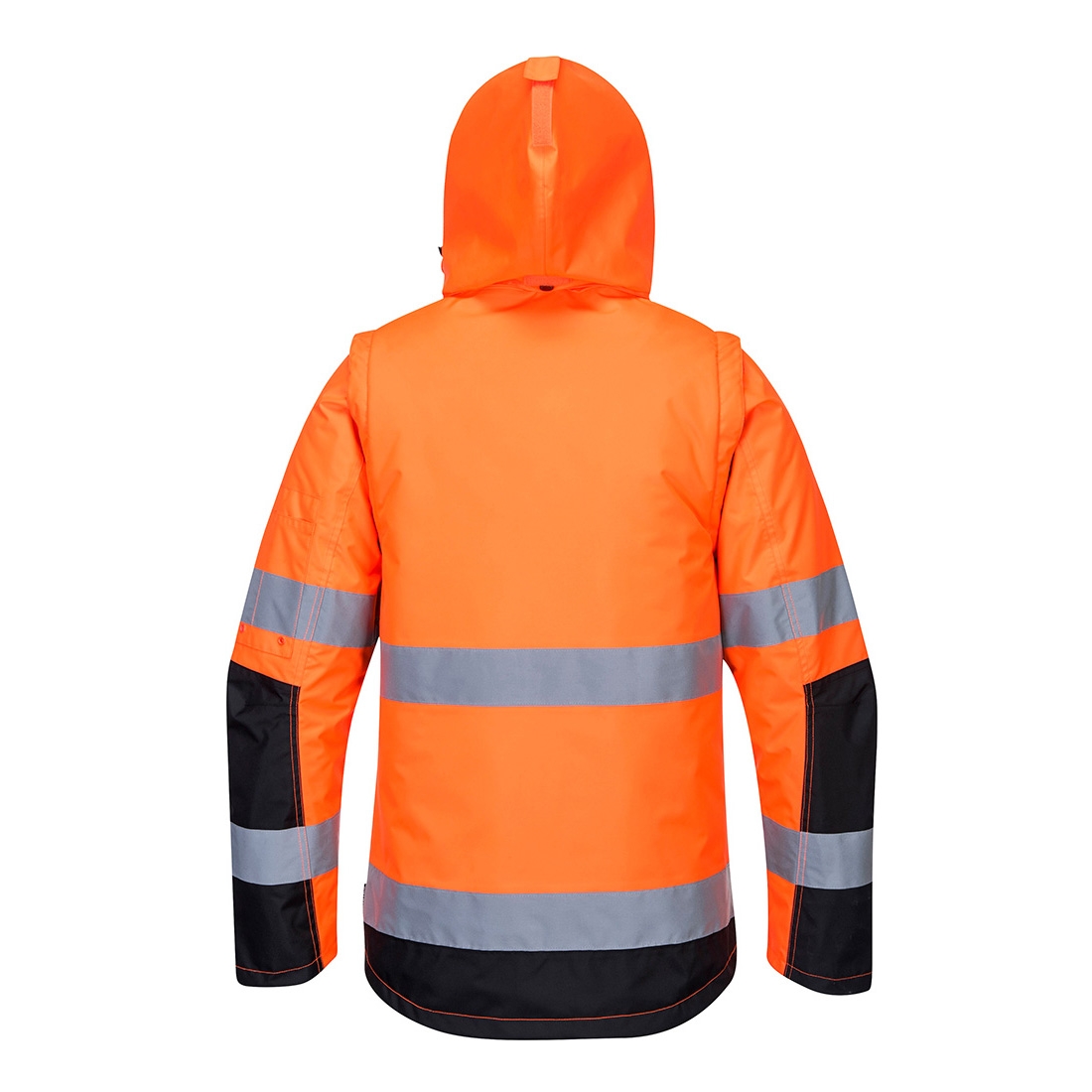 Blouson 3 en 1 HV polyester 300D Oxford enduit PU mixte C469 orange / noir Portwest