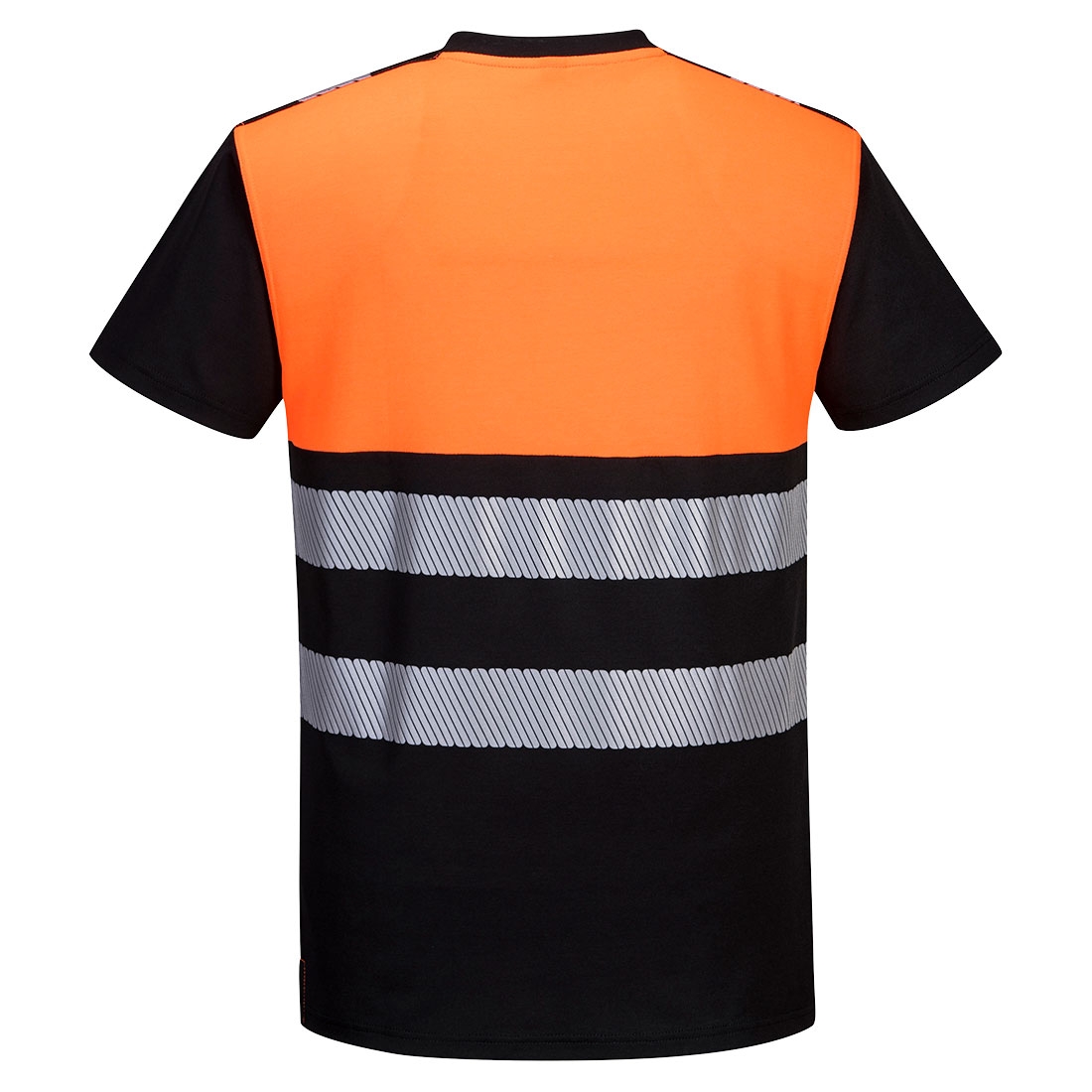 T-Shirt HV coton polyester mixte PW311 orange / noir Portwest