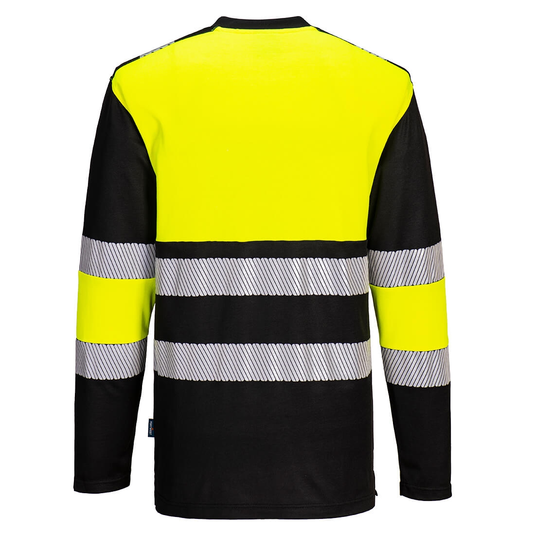 Tee-shirt HV coton polyester mixte PW312 jaune / noir Portwest