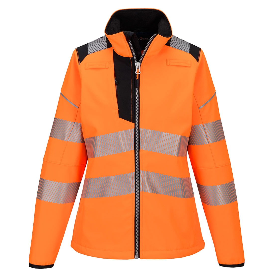 Softshell HV polyester élasthanne laminé femme PW381 orange / noir