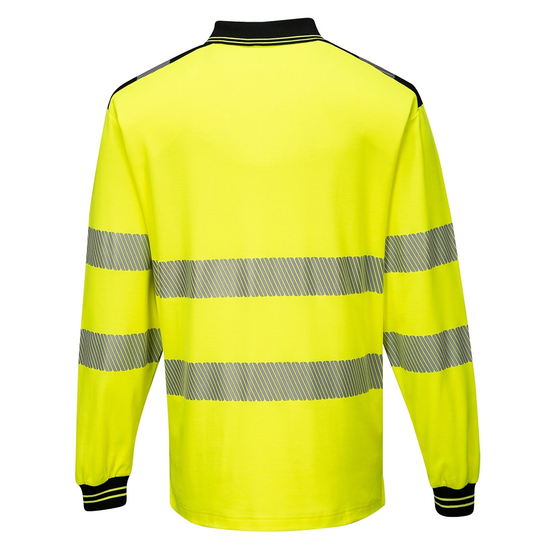 Polo HV coton polyester mixte T184 jaune / noir Portwest