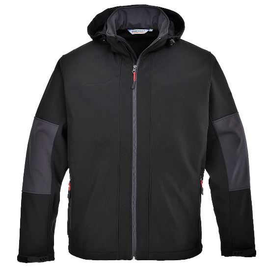  Softshell avec capuche TK53 - Noir 