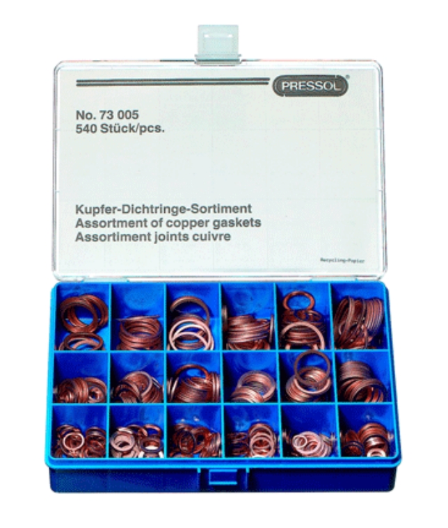 Joints en cuivre assortiment en coffret de 540 pièces Pressol