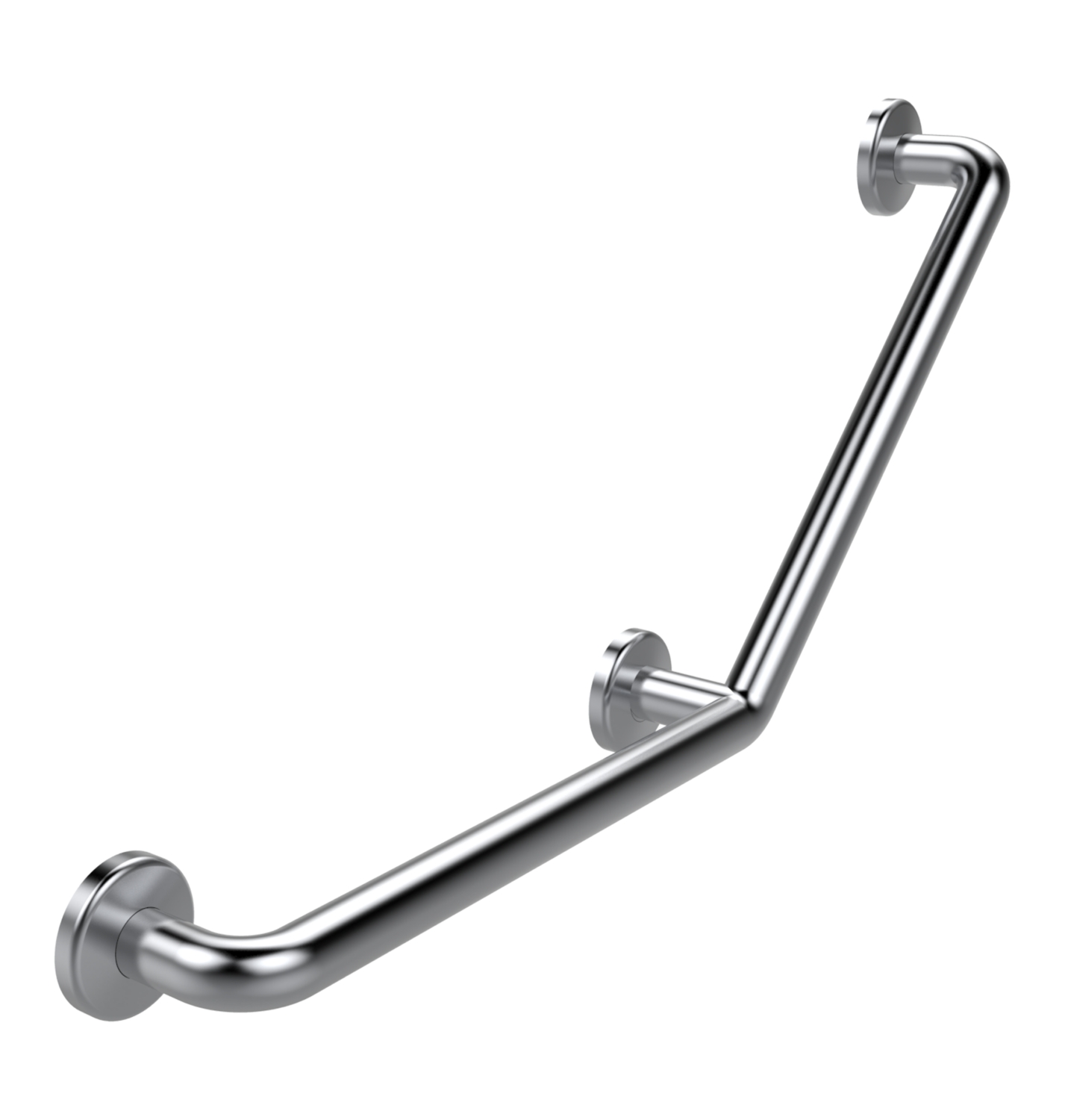 Barre d'appui coudée 135° Ø 32 mm inox brossé 60324 Presto