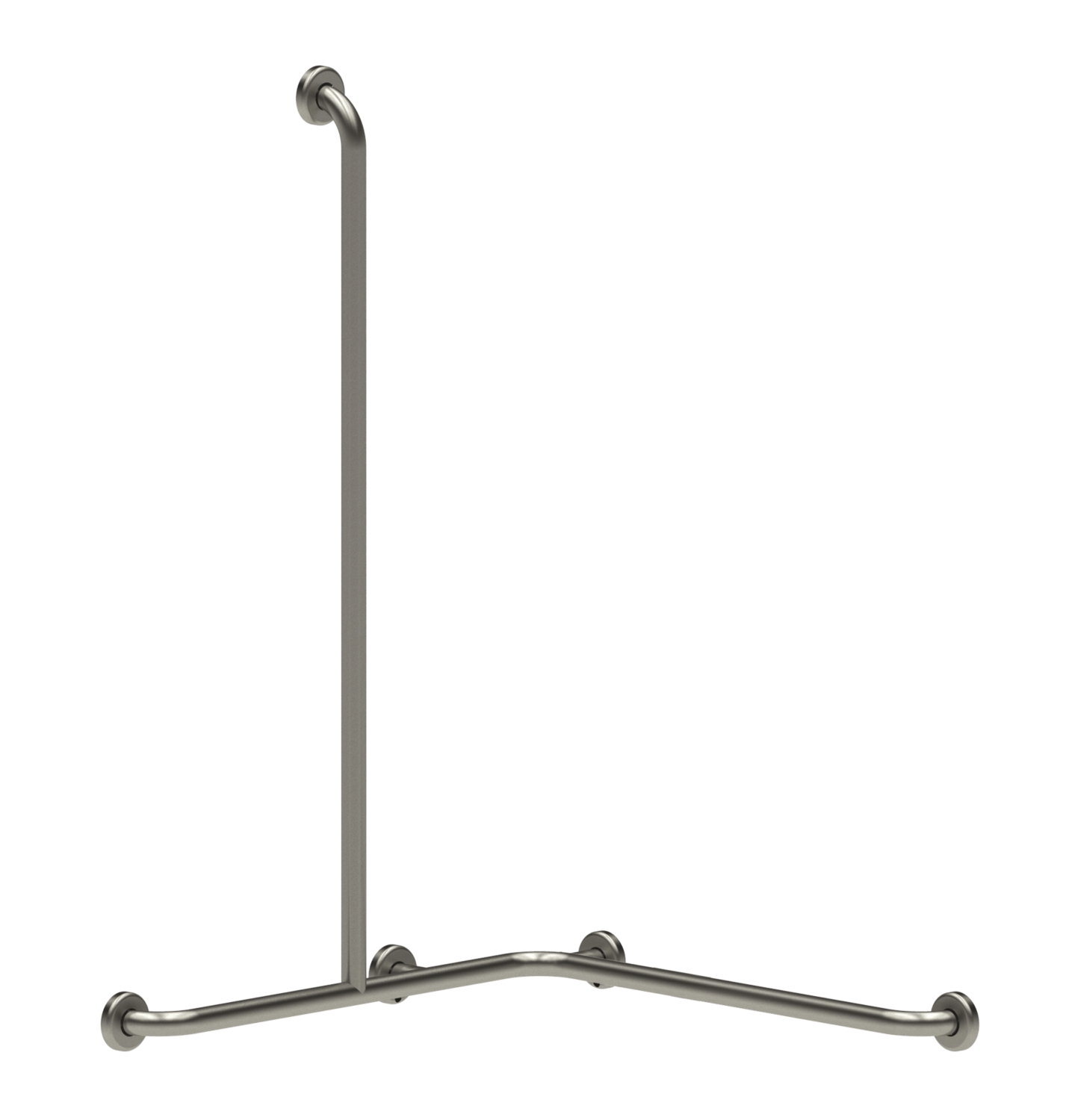 Barre de douche d'angle en L ou en T inox brossé Presto