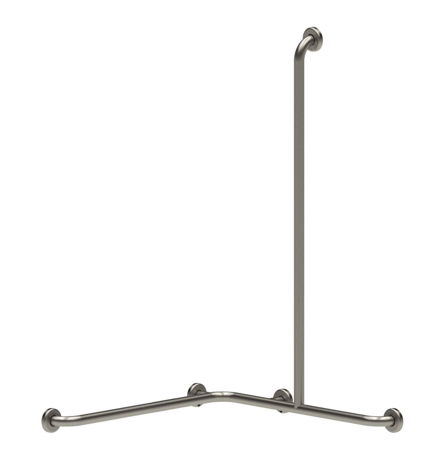 Barre de douche d'angle en L ou en T inox brossé Presto