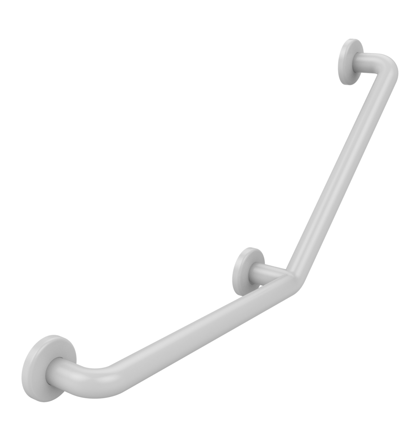 Barre d'appui coudée 135° Ø 32 mm époxy blanc Presto