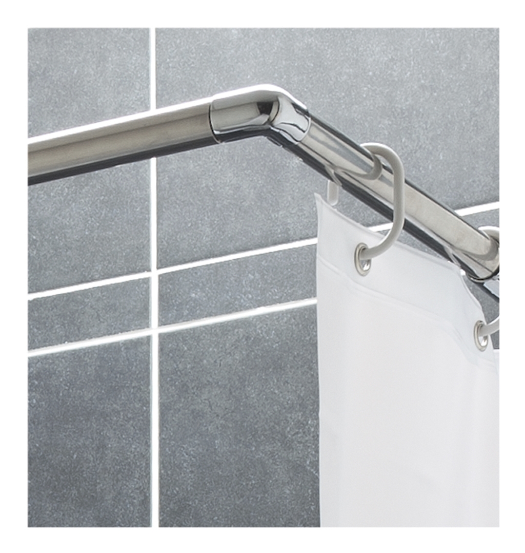  Porte-rideau d'angle extensible 90° avec rosaces 