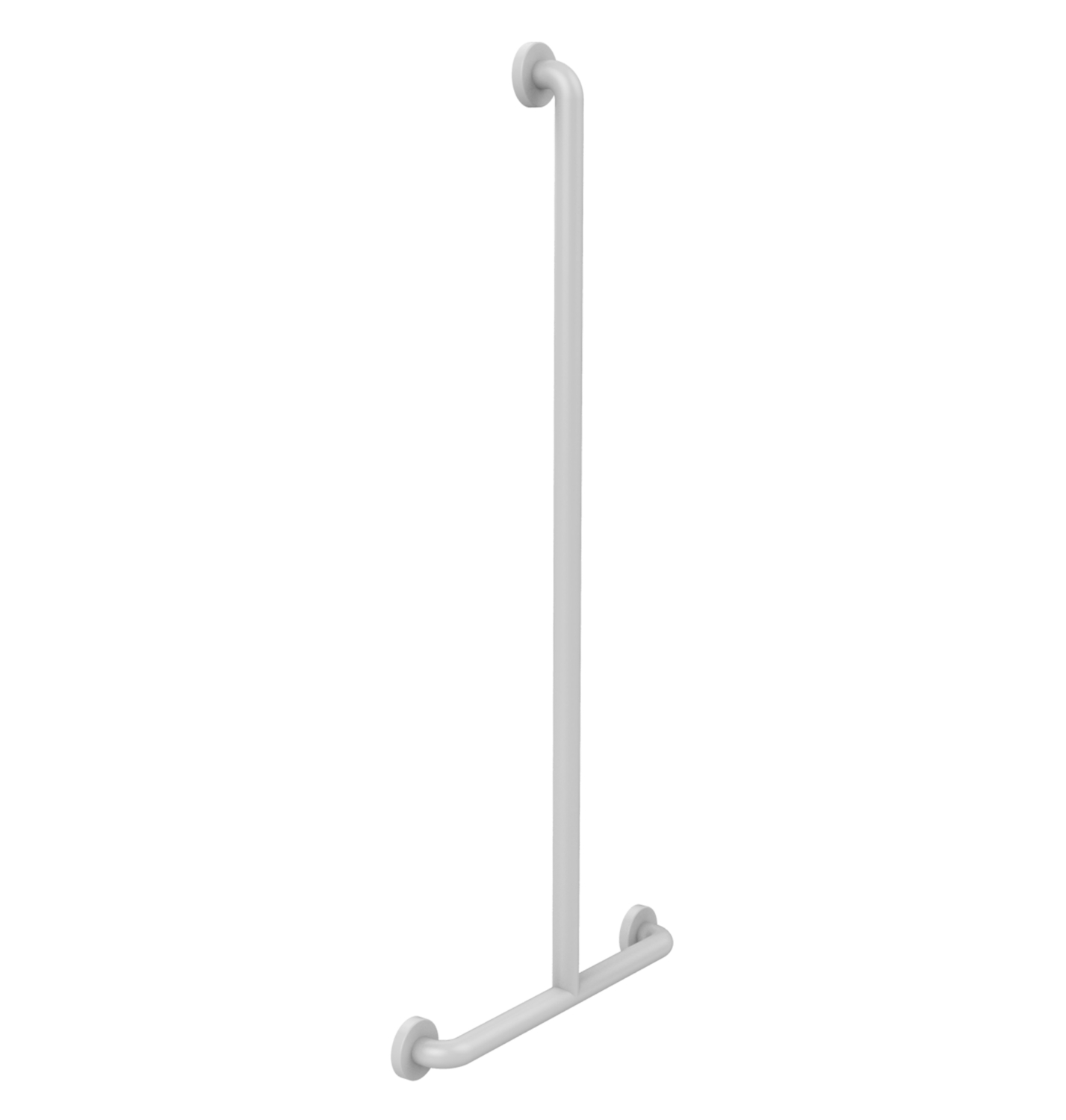 Barre de douche en T aluminium gainé ABS - Antibactérien Presto