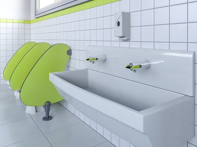 Robinet temporisé lavabo mural Neo Duo ® Presto