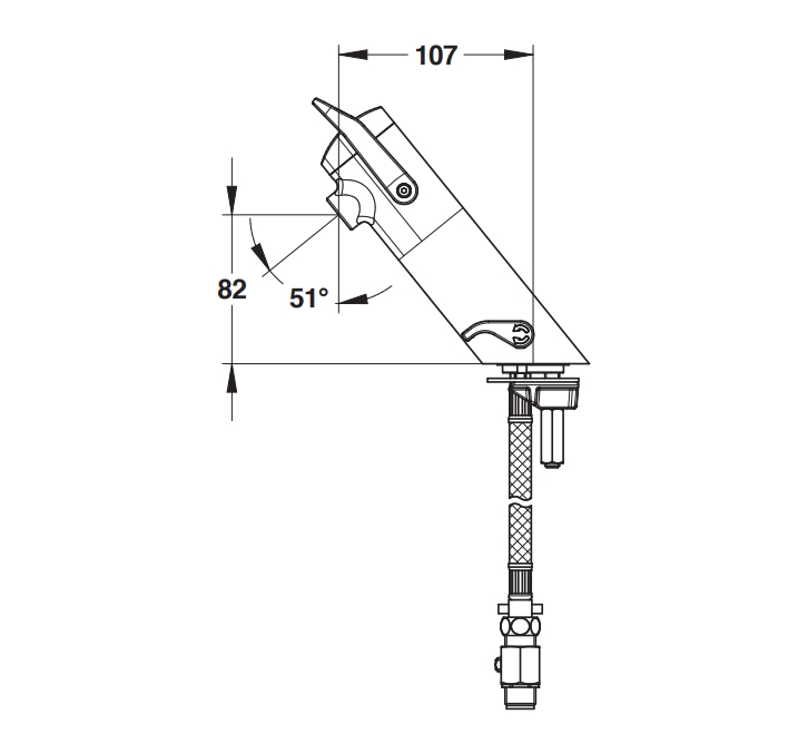 Mitigeur temporisé lavabo sur plage Neo Duo® antiblocage 68052 Presto