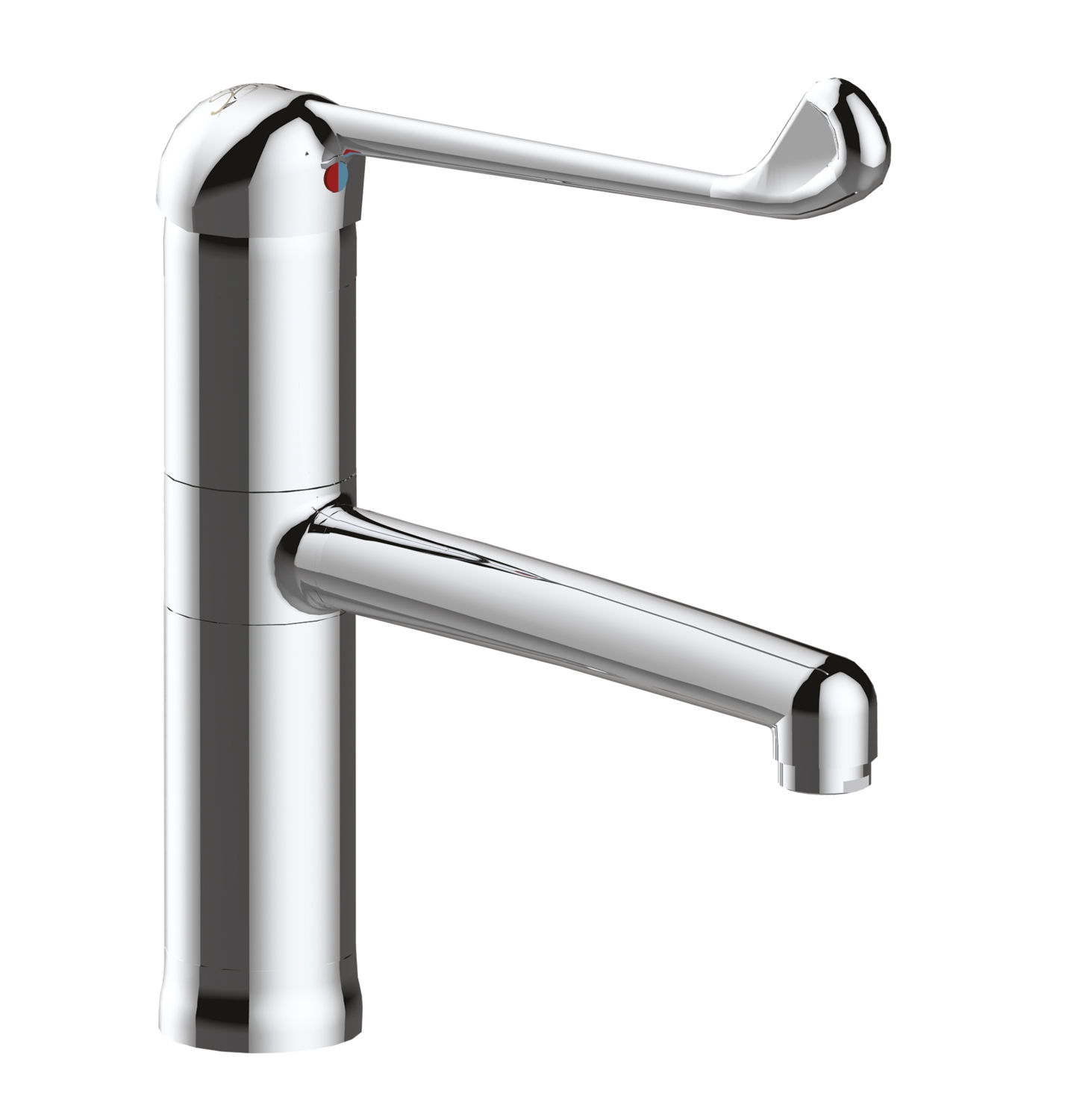 Mitigeur lavabo Modul'Mix commande au coude bec haut Presto